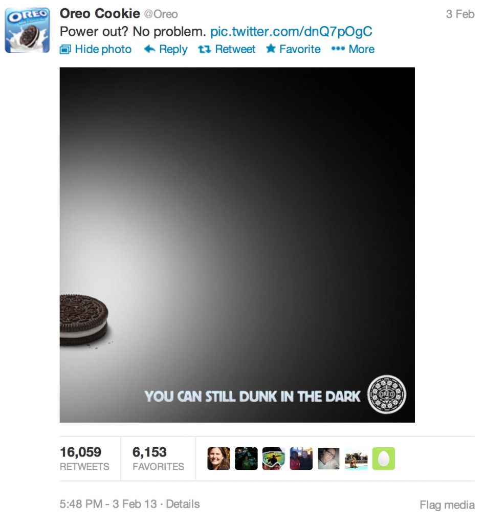 Oreo Super Bowl Social Media Presence