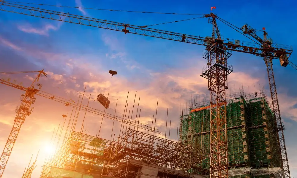 construction landscape at sunset for company with Houston social media marketing