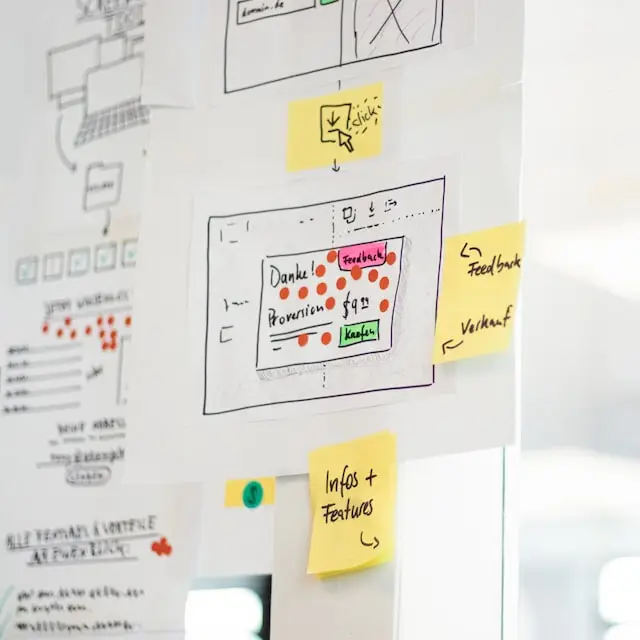 Website design idea board from Houston digital marketing agency